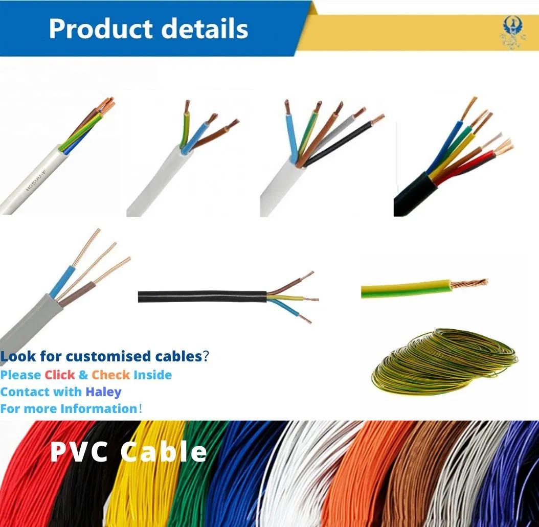 H05vvf Single Core Copper Aluminium PVC House Wiring Electrical Wire Price Building Wire Fire Resistant Control Cable