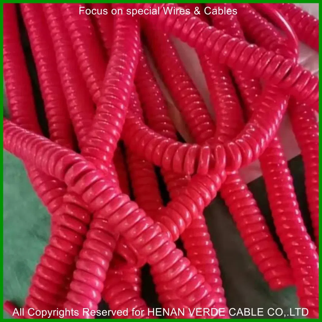 Factory Direct Sales Coil Cables PUR Silicone Spiral Coiled Power Spring Robot Cable